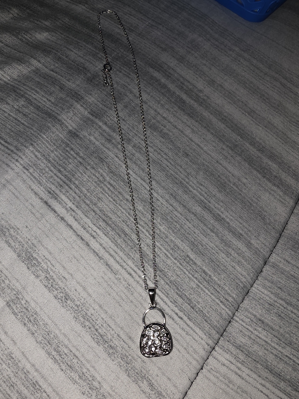 Silver Handbag Pendant Necklace - Elegant Women's Jewelry